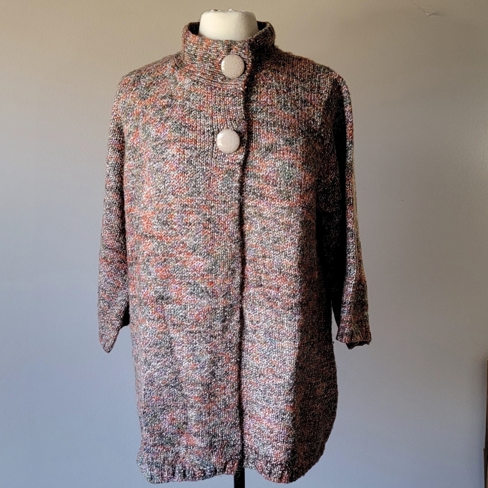 Marisa Christina Multicolor Knit Top Women's Size XXL 3/4 Sleeve